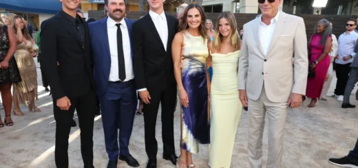 A FAMILY AFFAIR Kevin Costner poses with five of his children at ‘really special’ Horizon premiere as fans praise ‘beautiful family’