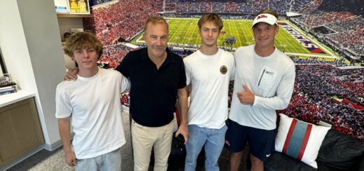 “Lane Kiffin Welcomes Kevin Costner to Oxford for a Special Ole Miss Football Event”