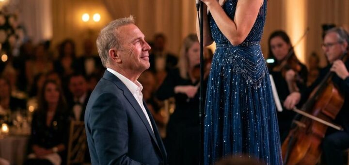 “A SPECIAL MOMENT: Last Night, Christine Baumgartner Performed a Moving Rendition of ‘Be Without You,’ Honoring Kevin Costner as He Watched from the Audience”